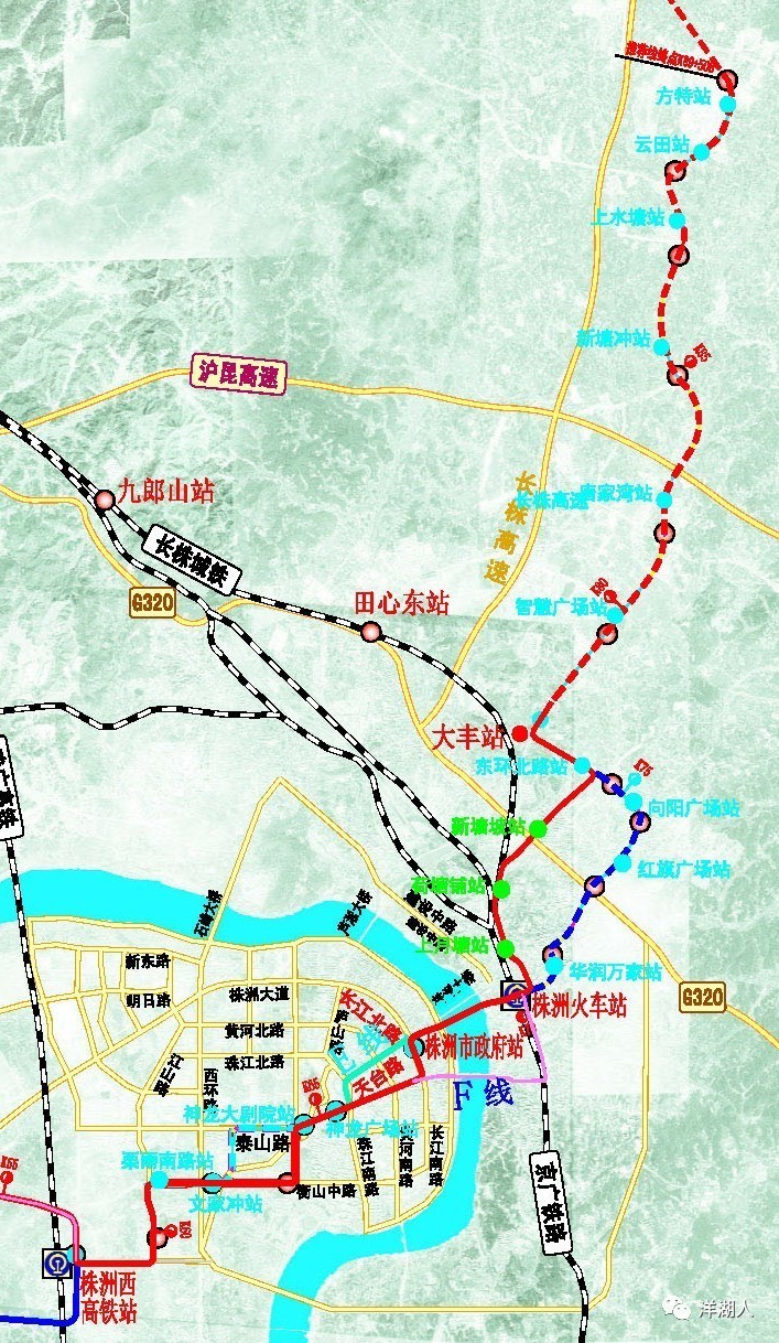 湘潭段站点 除部分路段外,株洲段选线方案也已基本确定,待市规委会