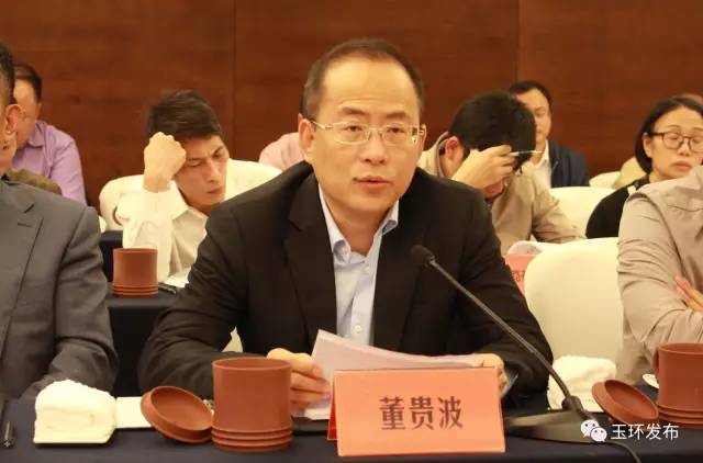 台州市副市长董贵波以及林先华,吴才平,柯寿建等玉环县领导参加评审会