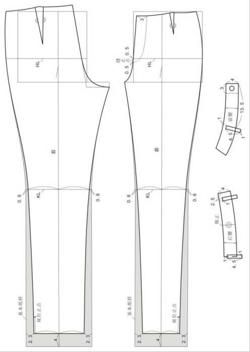 版师必知|9种变化裤型的结构设计和图纸参考