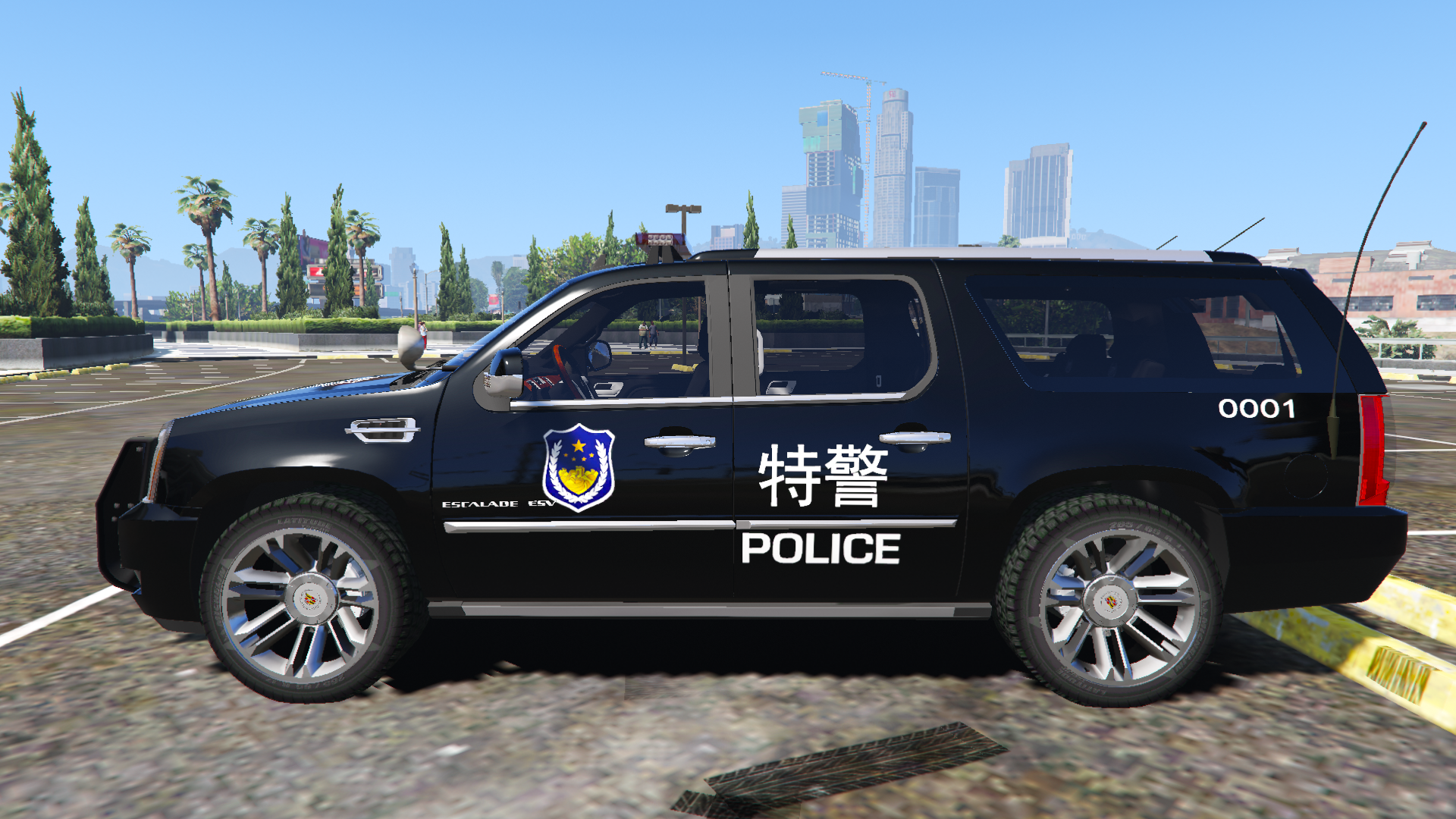 gta5 mod 凯迪拉克凯雷德特警