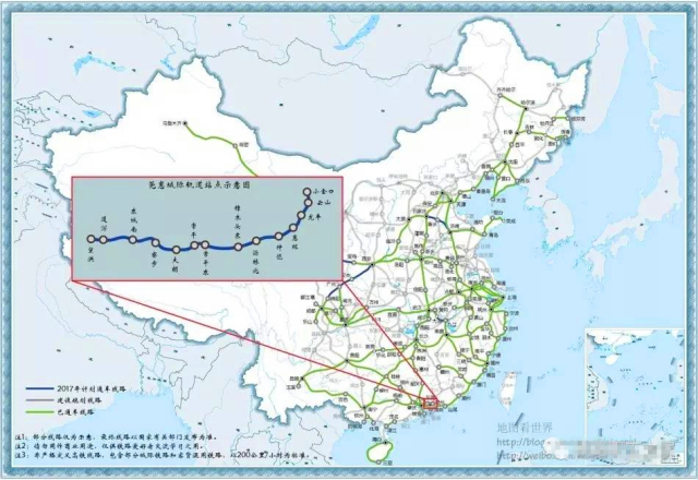 2017年计划开通高铁分布图及线路站点图