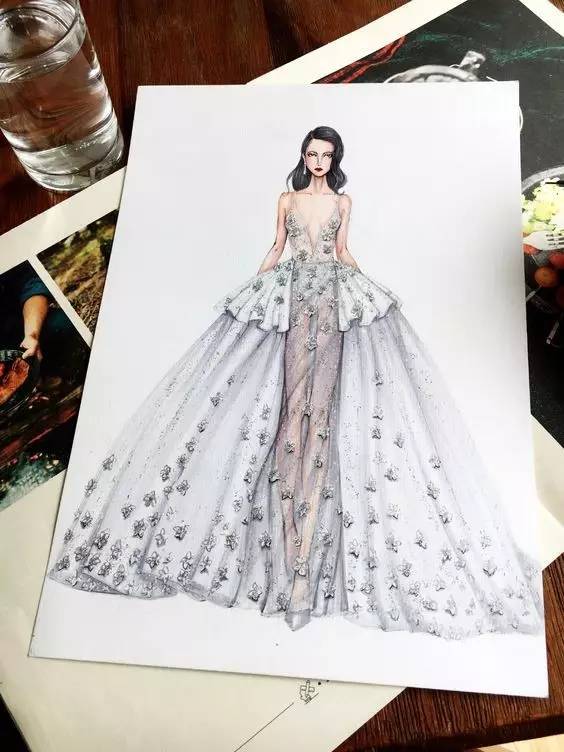 时装设计师:70张 手绘诠释华丽的礼服!