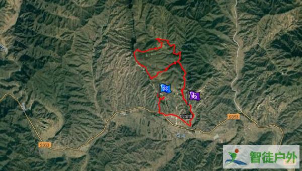 北省张家口朝阳观周围徒步登山路线及轨迹图总