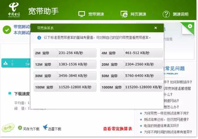 电信宽带测速