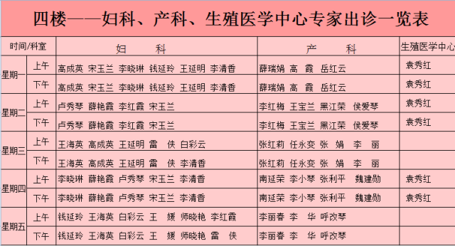 收藏丨【5月—6月】延大附院专家门诊排班表