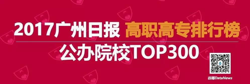 2017广州日报高职高专排行榜-公办院校TOP3
