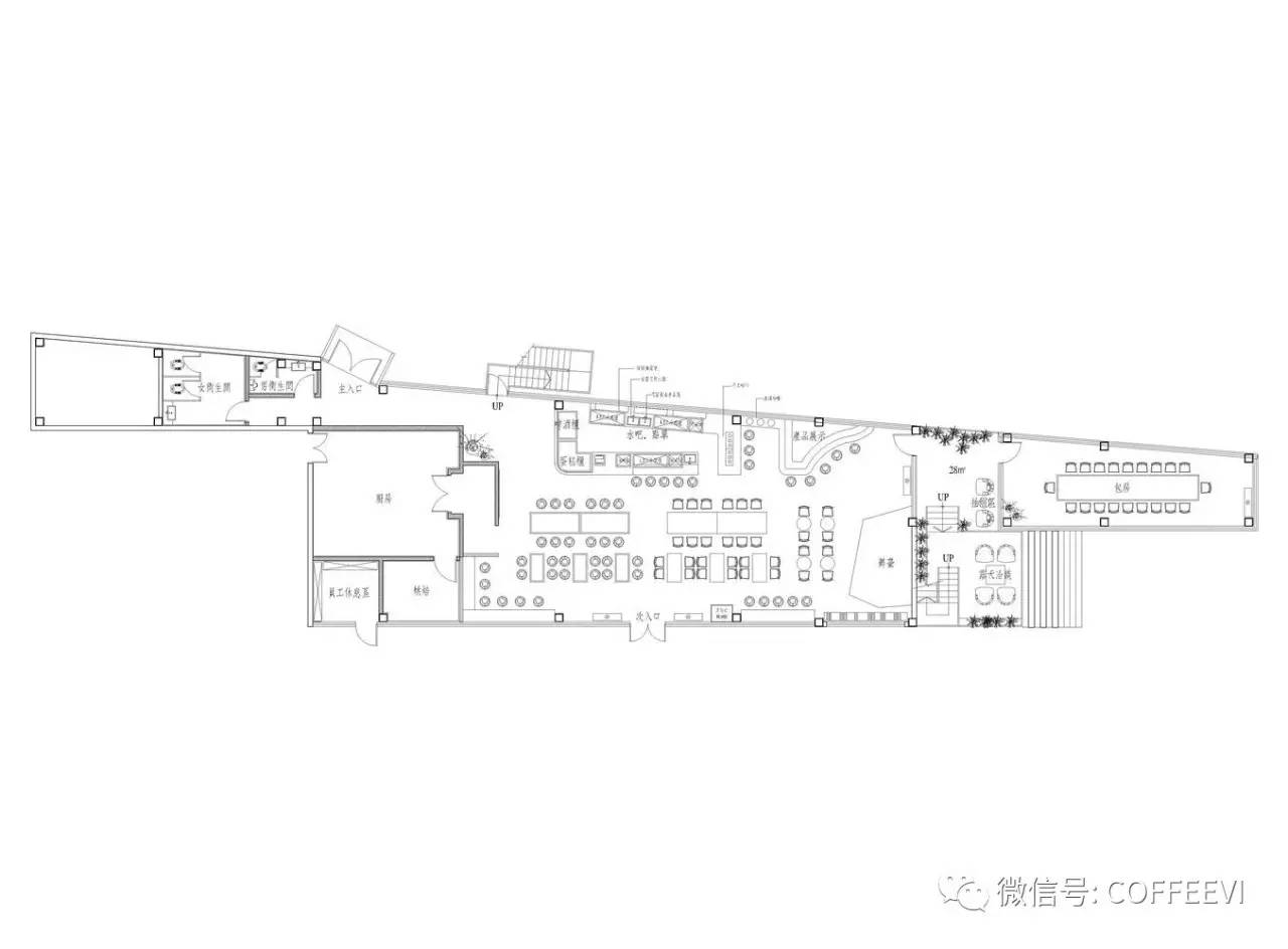 其它 正文  基地面积约500平方米,由于形状细长, 咖啡厅在规划功能上