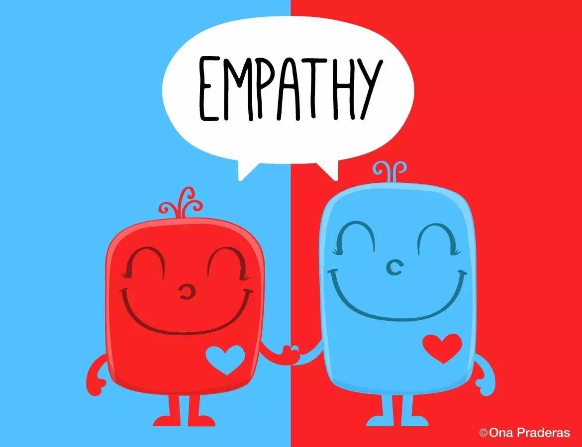 如果非要更加学术的解释,那就是心理学说的  empathy(同理心),所谓的