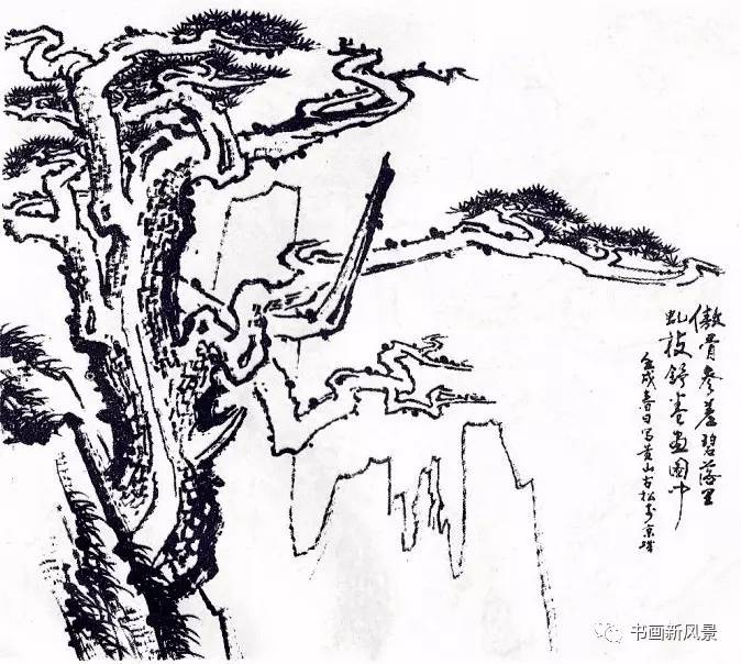 "黄山松王"画松珍贵合集50幅!雄健苍拙,气势如虹!