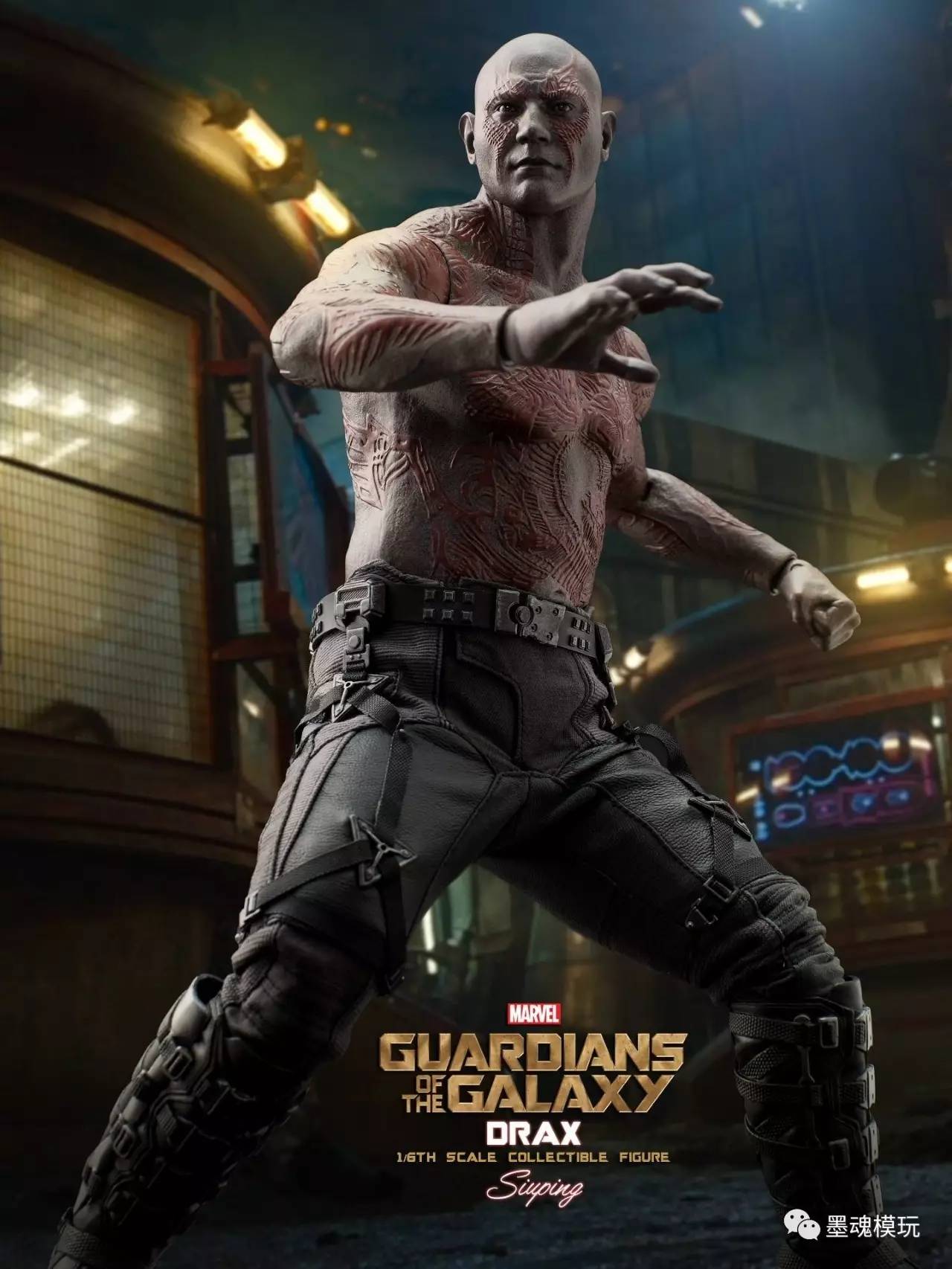 多人开箱:hottoys1/6 mms355《银河护卫队》- 毁灭者 德拉克斯 drax