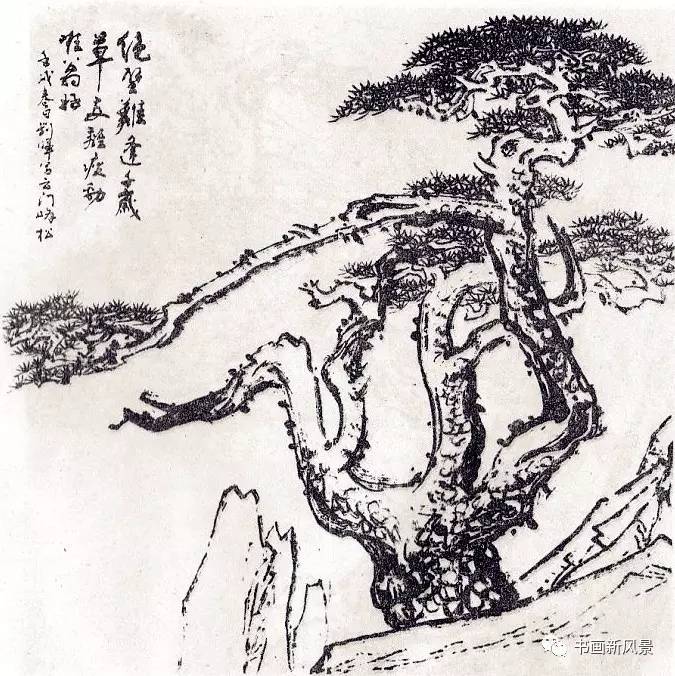 "黄山松王"画松珍贵合集50幅!雄健苍拙,气势如虹!