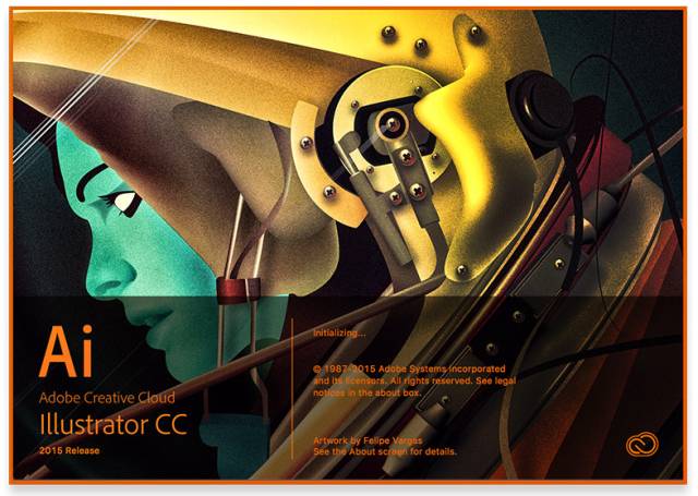 2008年9月,adobe illustrator cs4,cs4的启动界面仍以简约为主,相对于