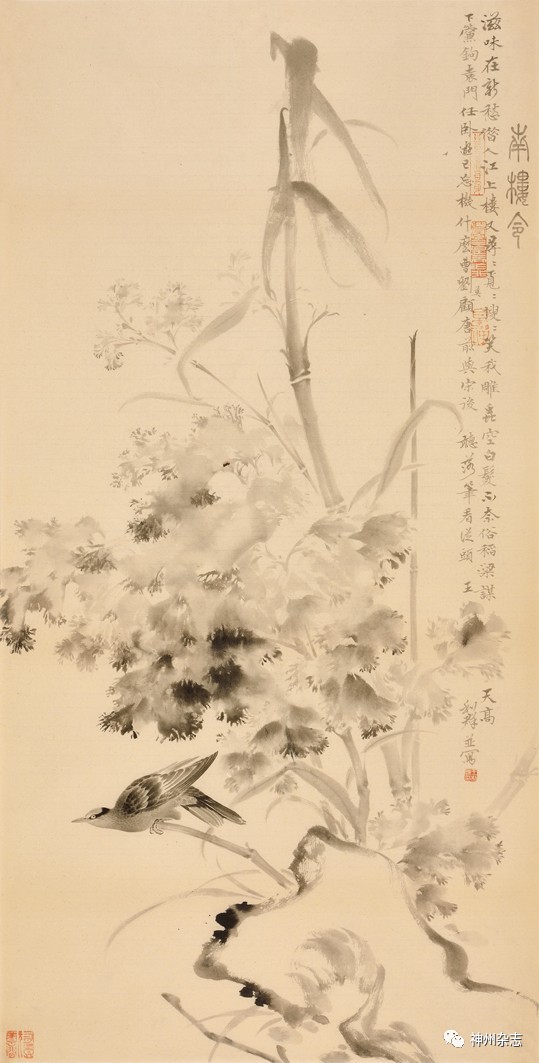 主的写意花鸟画,名家辈出,风格多样:李衎的竹,张守中的鸳鸯,王冕的梅