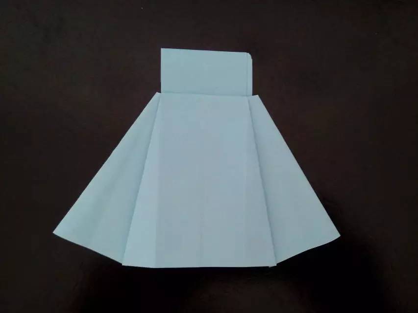 小裙子折纸教程,每个步骤都有