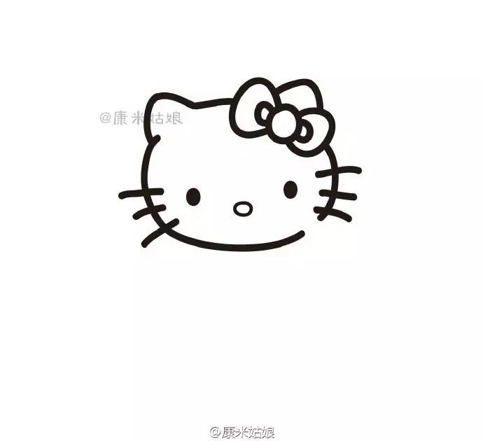 简笔画教程 | 九步学习画hello kitty