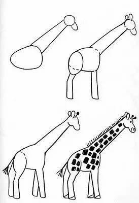 儿童简笔画:11种不同的长劲鹿画法,孩子会喜欢