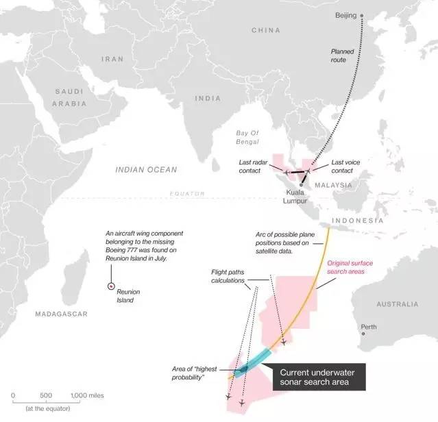 这也是 马航mh370最后的 失踪海域,是全世界最精锐的搜索团队至今