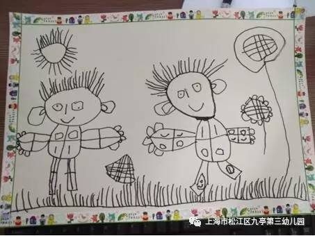 【画笔绘童声】"七彩符号"结对活动幼儿绘画作品(中班