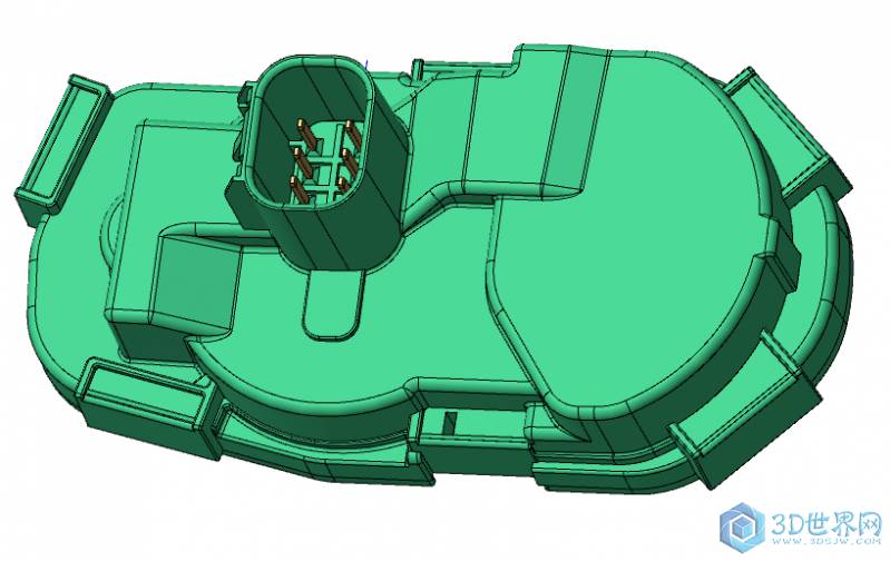 [creo模具设计 汽车配件包胶注塑模emx全参3d图档