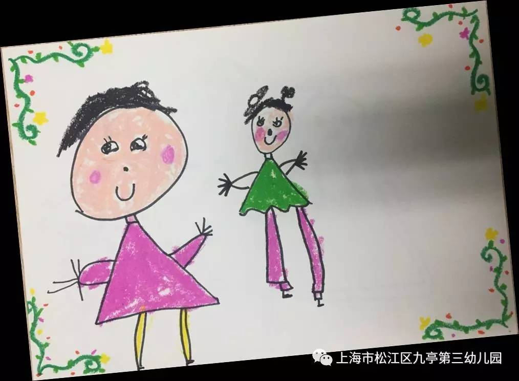 画笔绘童声七彩符号结对活动幼儿绘画作品中班篇