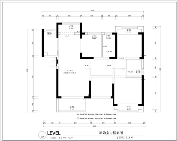 房产 正文  【楼盘名称】春藤小镇 【装修面积】111㎡ 【装修户型】四