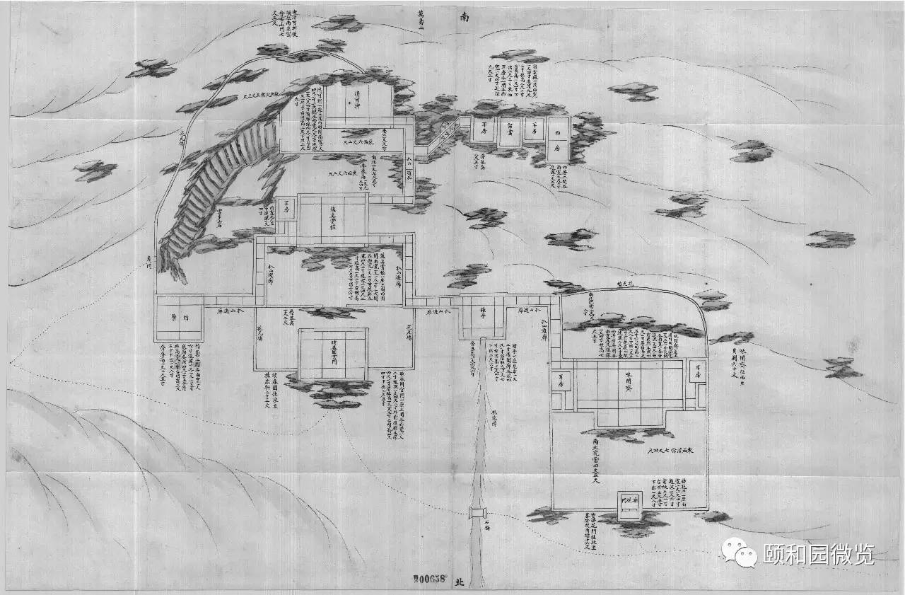 园赅春园现状勘察地盘样(中国国家图书馆藏)国343-0659清漪园绘芳堂