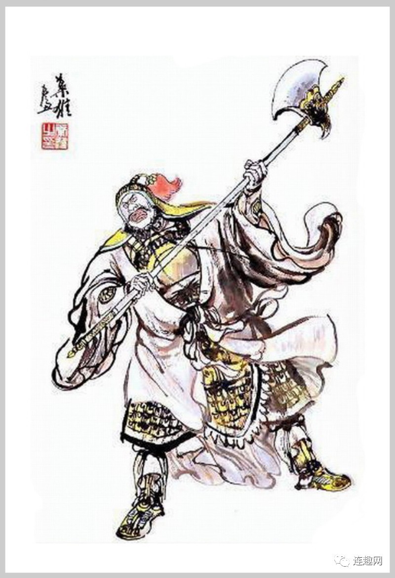 吴用呼保义宋江2000年叶雄绘画的《水浒一百零八将》这套水浒人物,用