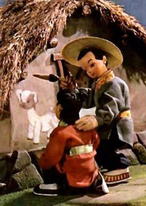 1959年 《渔童》 《神笔马良》也是这一时期的作品,而且使用了木偶