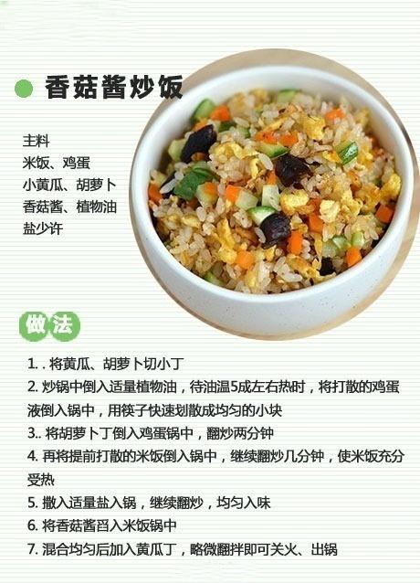 的美食成为"蛋炒饭",随着个人的喜好不同,里边所搭配的配菜也各种各样