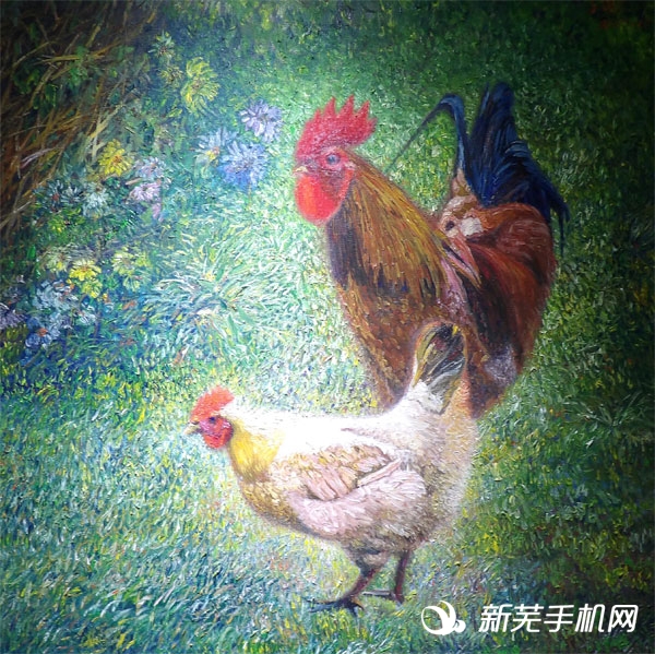 【欣赏】一唱雄鸡天下红(李振东油画)