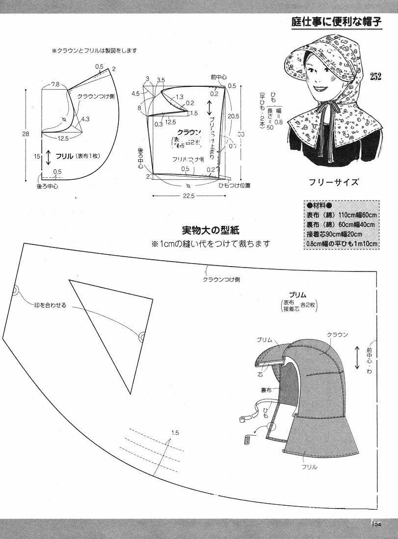 20款帽子的纸样及制作资料