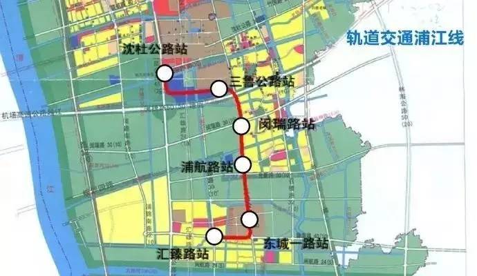 三鲁公路站,闵瑞路站 浦航路站,东城一路站,汇臻路站 堪称是浦江镇