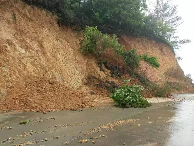 暴雨致南安眉山路面坍塌,山体滑坡,多处房屋受灾.