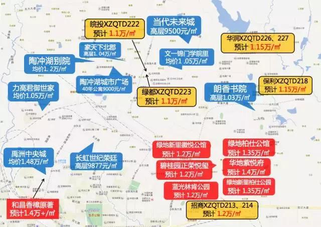 合肥5月最新9区3县房价地图来了