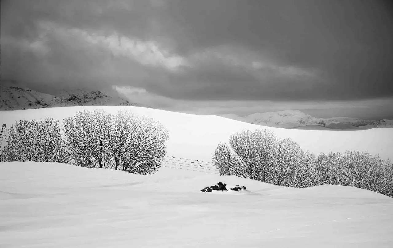 snowroadrain电影大师阿巴斯摄影中的孤独宁静与永恒