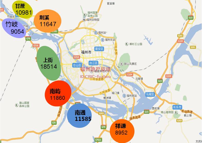 福州最新房价地图附各楼盘真实成交价