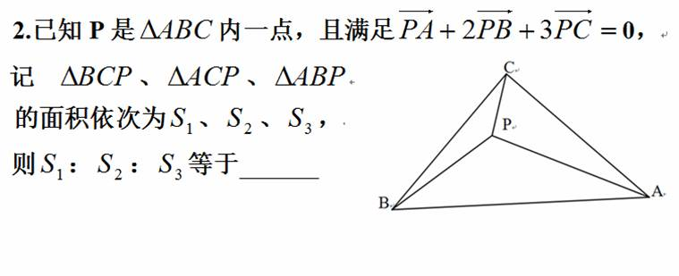 高中数学:由三角形重心的平面向量性质得到的规律