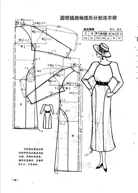 时装纸样分析一些服装结构图集