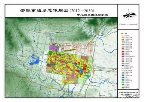 其它 正文 (1)城市用地规划: 济源市中心城区用地规划图(2012-2030年)