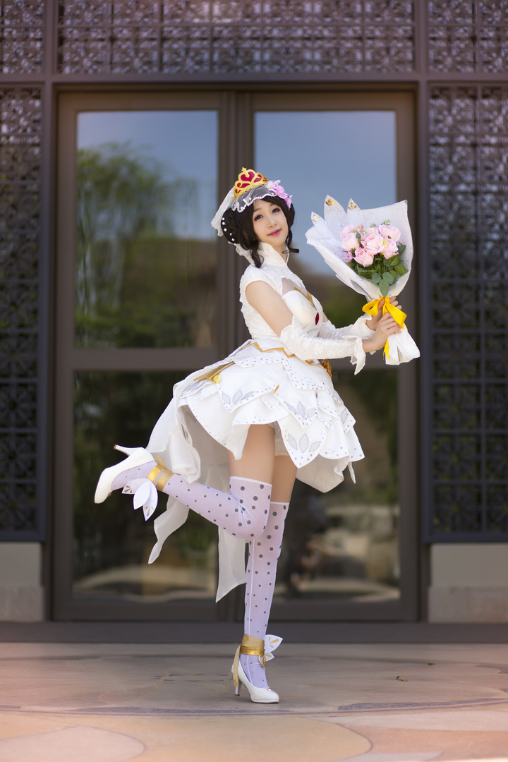 王者荣耀小乔cosplay纯白花嫁小乔高清大图