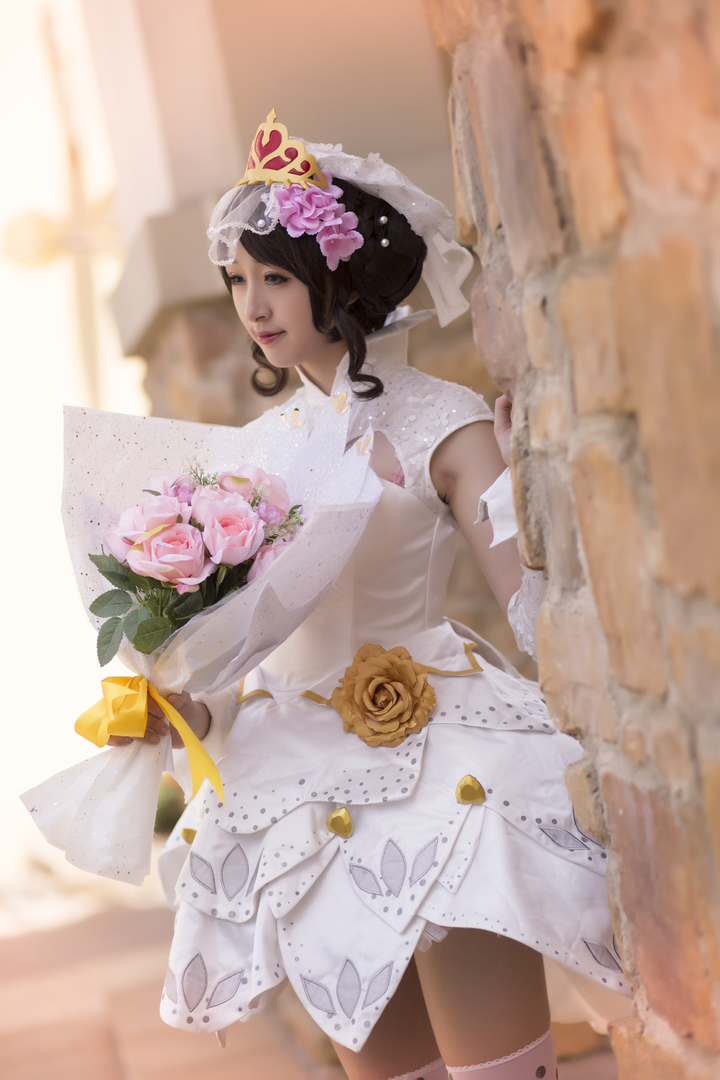 王者荣耀小乔cosplay 纯白花嫁小乔高清大图