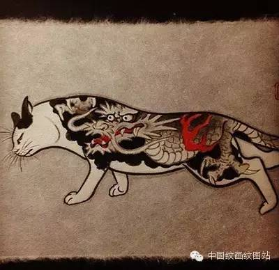 浮世绘风格的"纹身猫"和"忍者猫",猫的大全