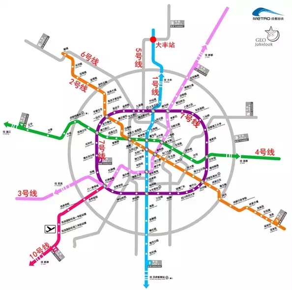 未来成都地铁将形成"三个圈" 来看看你家门口的地铁修