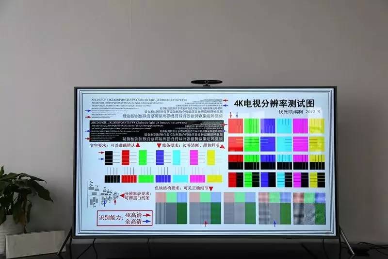 通过4k分辨率测试图测试,字体大小,颜色色块等各细节都能清晰展现.