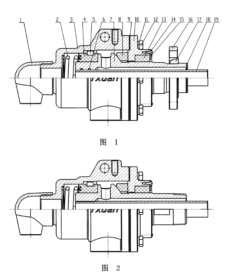 腾旋科技sn型带有温差区结构的旋转接头内部结构图