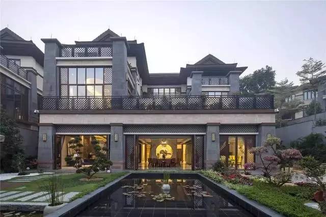 1000平新中式独栋别墅,前后庭院,傍山而居