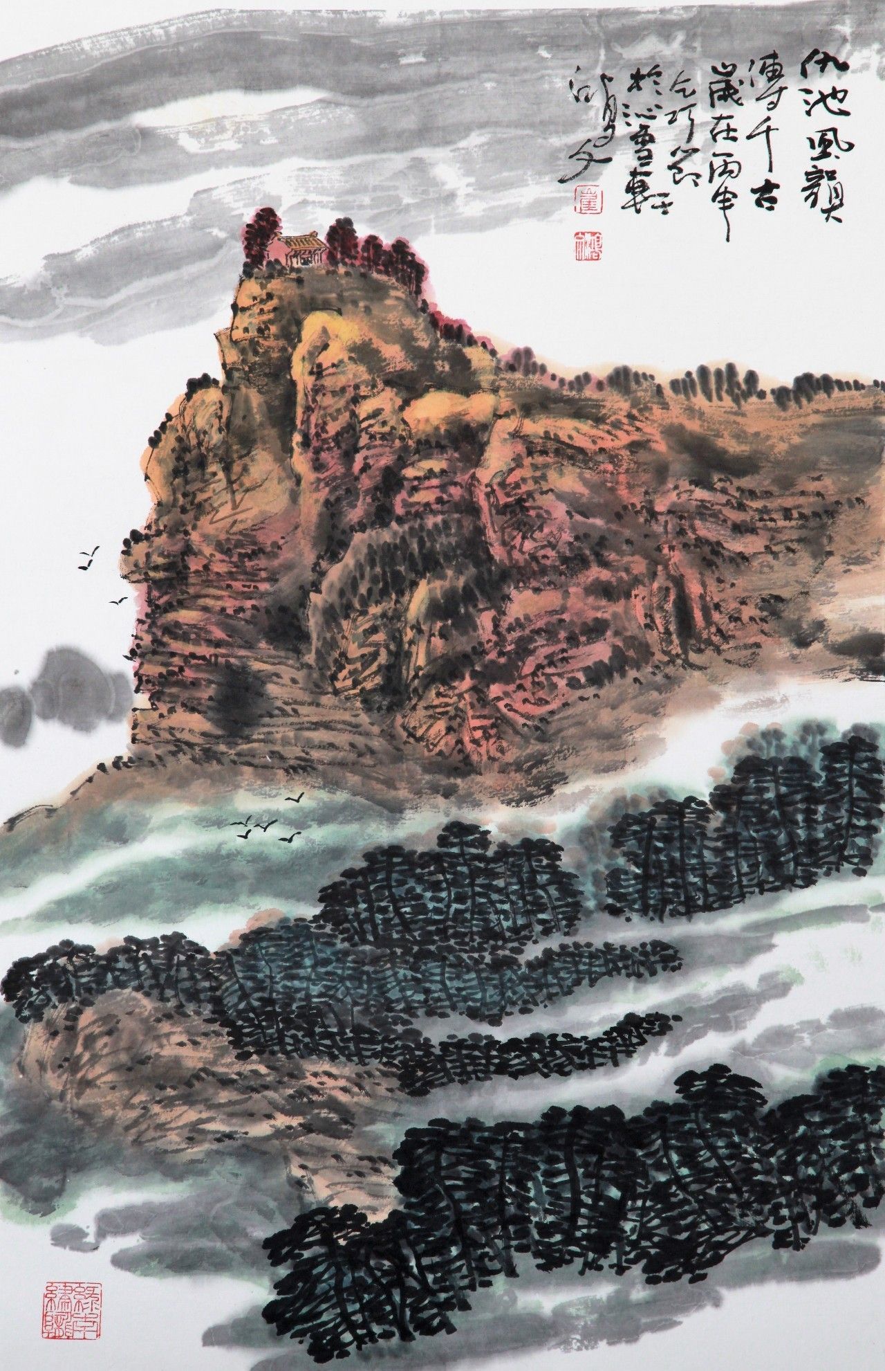 画展进行时崔鸿文水墨画语山水画作品展览画语欣赏之三