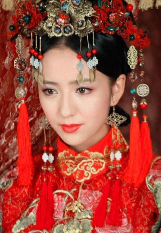 红色衣服新娘图片头像
