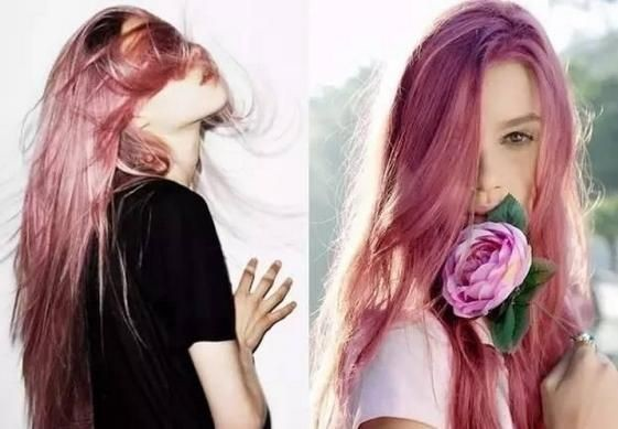 夏季流行发色:玫瑰紫,中长发