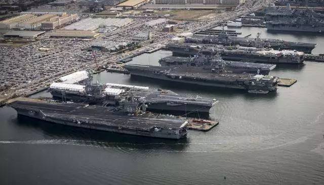 美国拥有世界上吨位最大,技术最先进,规模最庞大的航母舰队,十艘"